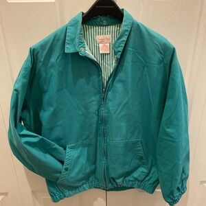 Carriage Court‎ Sport Jacket Women 1XL 18W-20W Green Cotton Y2K Boho